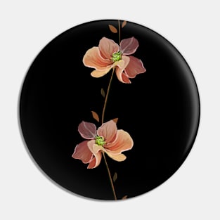 Orange flowers Pin