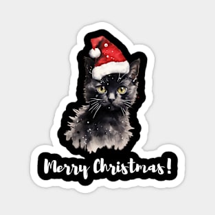 Merry Christmas Cute Miaw Cat Magnet