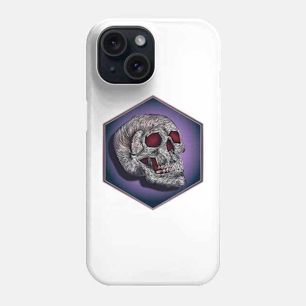 Smiling Skull Phone Case by Worldengine