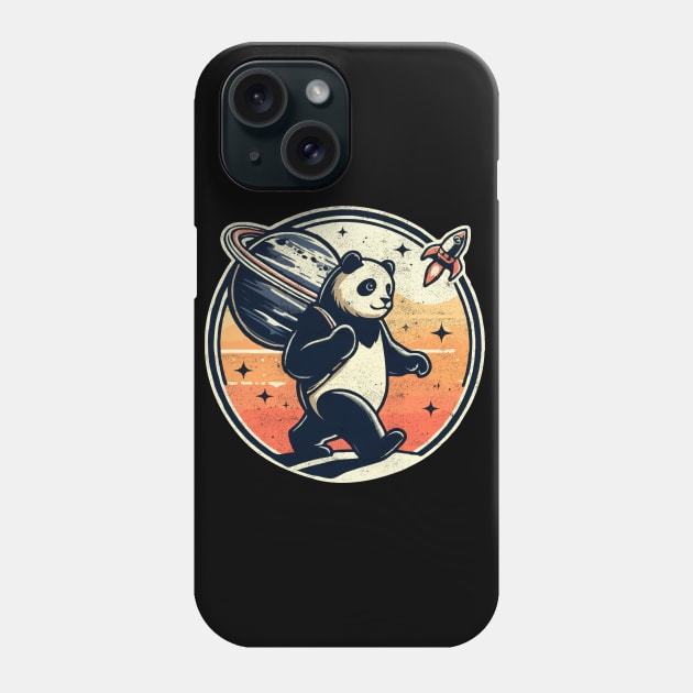 Cute Panda holding planet earth day 2024 Phone Case by Kavinsky