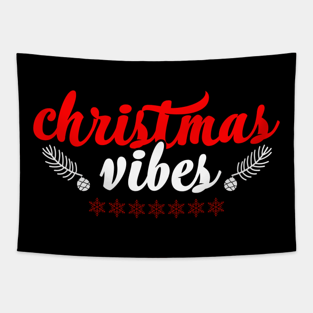 Christmas Vibes Tapestry by MZeeDesigns