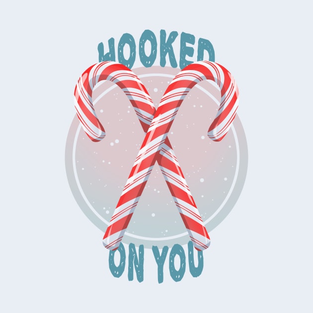 Hooked on You retro Christmas candy canes by Art by Angele G