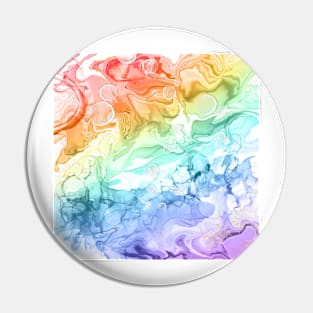 Rainbow Alcohol Ink swirl Pin