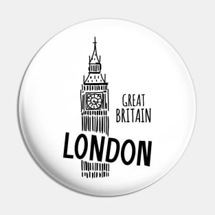 Great Britain London Black Pin