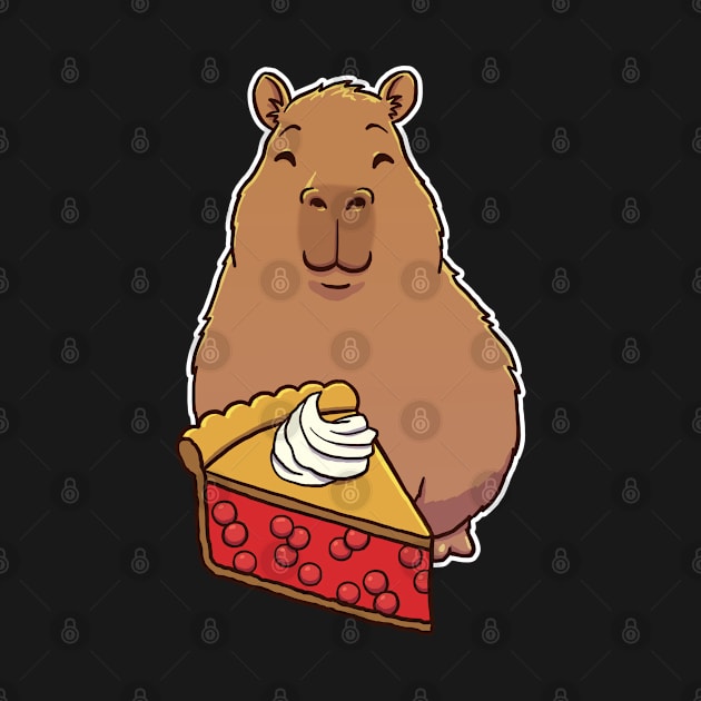 Capybara Cherry Pie Slice by capydays