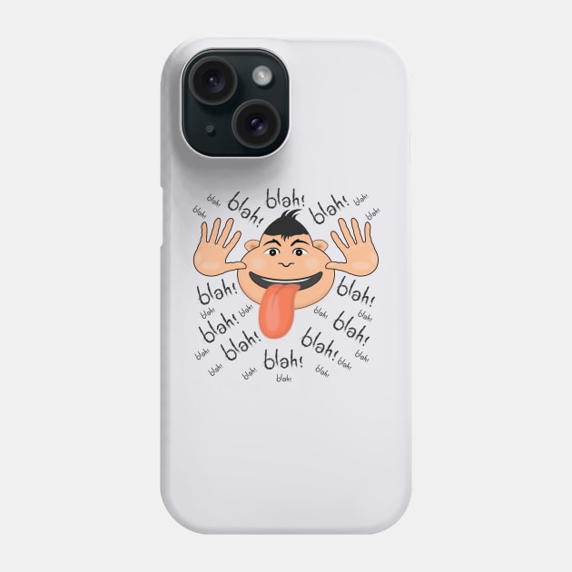 Blah blah blah, it's a bright and funny facial expression. Phone Case by be1shop