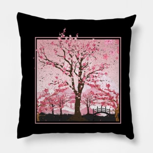 Sakura Pink Flower Blossom Japanese Cherry Blossom Pillow