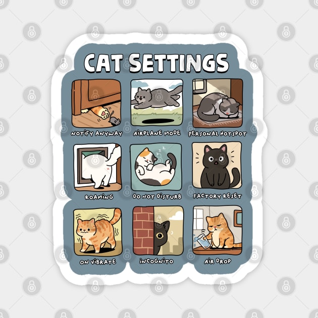 Cat Settings Magnet by GoshWow®