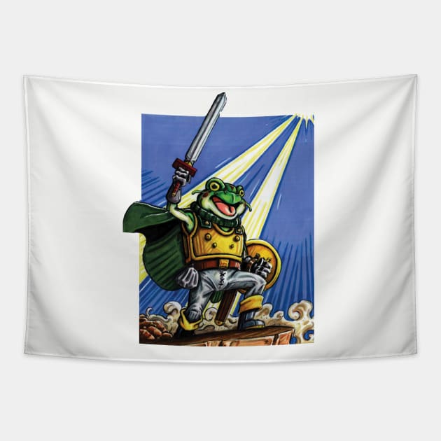 The Warrior Frog Tapestry by Djnebulous