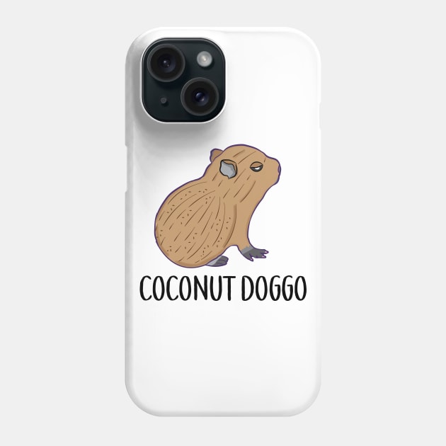 Coconut Doggo Capybara Cute Meme Kawaii Baby Capybara Phone Case by alltheprints