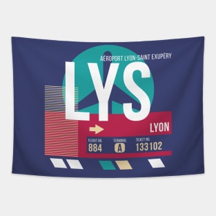 Lyon, France (LYS) Airport Code Baggage Tag E Tapestry