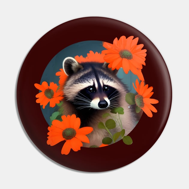 Raccoon flowers Pin by Petit Faon Prints