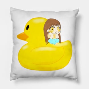 Duck Chibi Girl Pillow