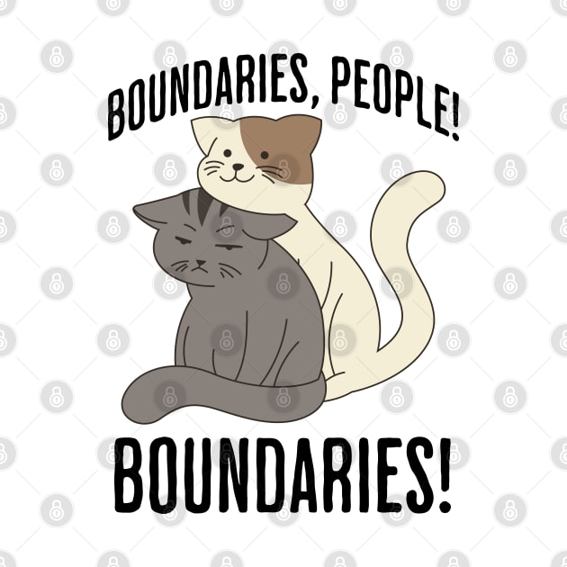 Boundaries, People! Boundaries! funny introvert sarcastic design by Luxinda