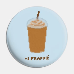 +1 Frappe coffee pixel art Pin