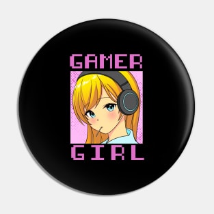 Gamer Girl Anime Cosplay Pin