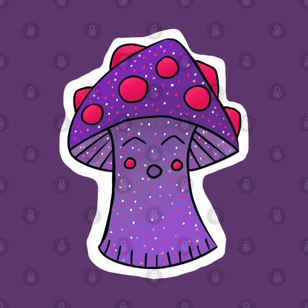 Cute Happy Sleepy Mushroom by JonGrin