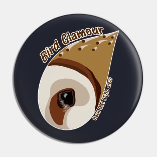 Barn Owl (Large Text) Pin