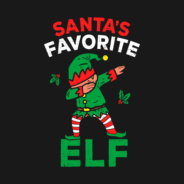 Funny Santa's Favorite Elf Squad Christmas Pajama Matching by _So who go sayit_