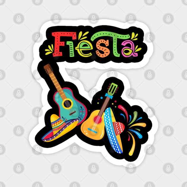 Fiesta Mexican Cinco de mayo 2023 Magnet by TibA