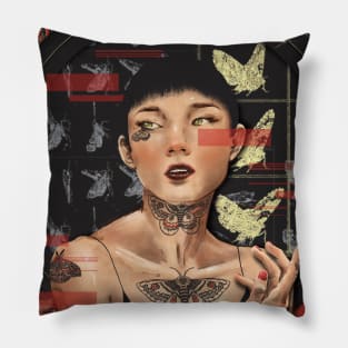 Moth Girl Pillow