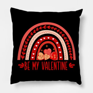 Be My Valentine with Vintage Boho Rainbow Pillow