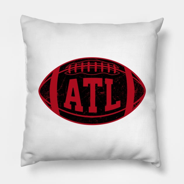 ATL Retro Football - White Pillow by KFig21