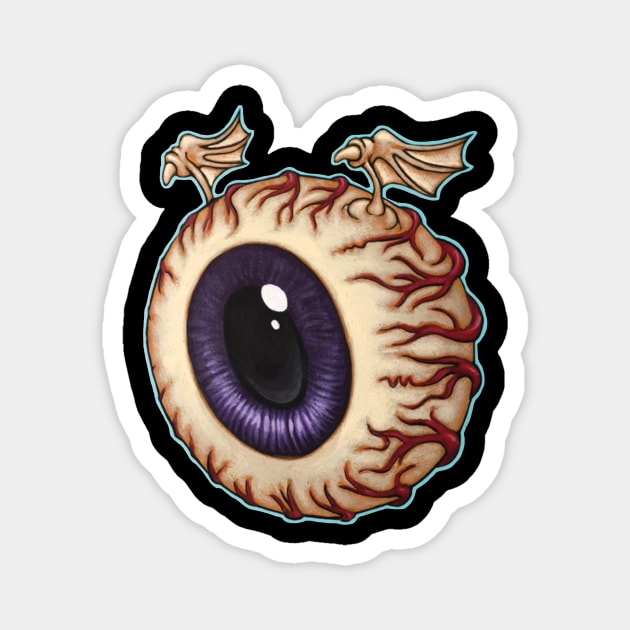 Winged Eye Magnet by artwork-a-go-go