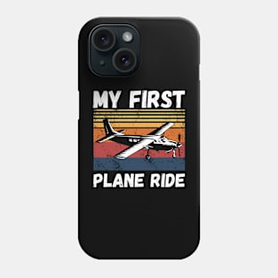 My First Plane Ride, Retro Vintage Sunset Airplane Phone Case