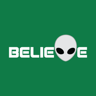 Grey Alien Believe T-Shirt