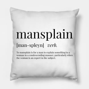 Mansplain Definition Pillow