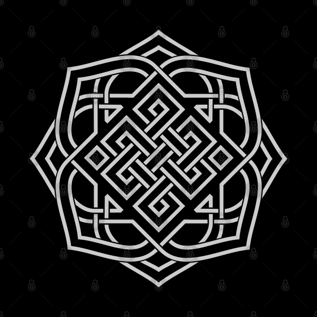 Tibetan Knot mandala by PONDERPUFFIN