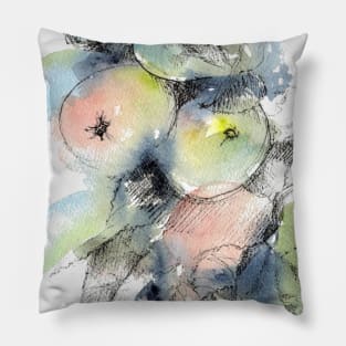 Watercolor apples Pillow