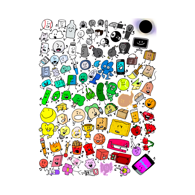 BFDI Inanimate Insanity All Characters (Transparent) by MsBonnie