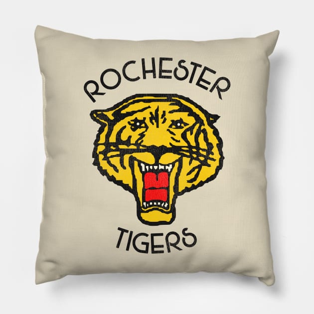 Defunct Rochester Tigers Football Team Pillow by Defunctland
