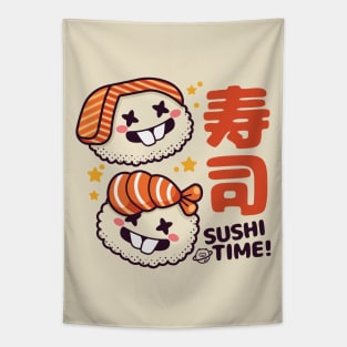 Kawaii Sushi Time Tapestry