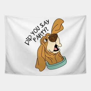 Funny party dog Tapestry