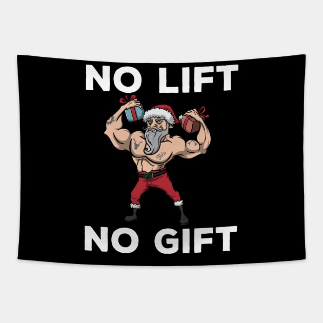 Workout Lifting Lifter Santa Claus Gym Christmas Fitness Tapestry by TellingTales