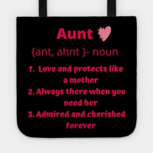 Gift to Aunt, Aunt Definition Tote