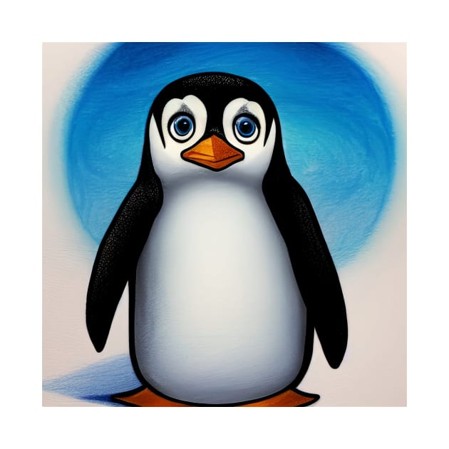 Cool Penguin - Cartoon Art by ArtistsQuest