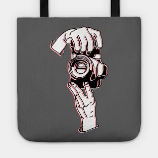 photographer reporter paparazzi photojournalist lensman shutterbug media press Tote