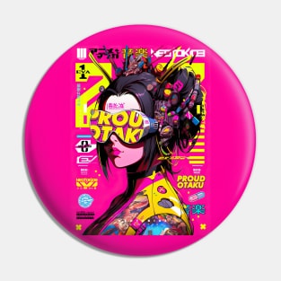 CYBERPUNK GEISHA | Futuristic Anime Cyber Hyperpop | PROUD OTAKU Pin