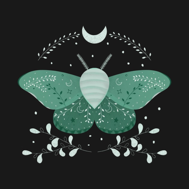 Mystic Teal Moth by TheRainbowPossum