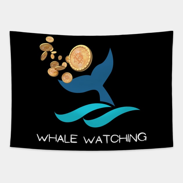 Bitcoin Whale Watching Tapestry by RedSparkle 
