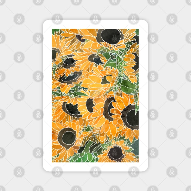 Sunflowers Magnet by Roguish Design