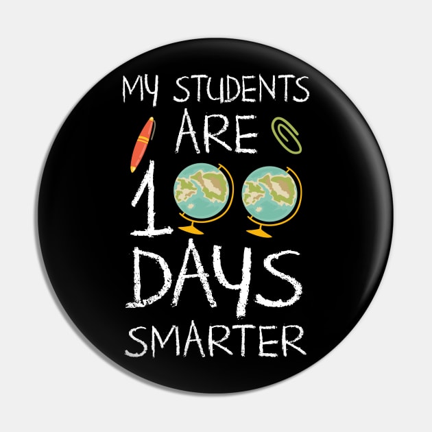 100 Days Of School Teacher's T-shirt Pin by KsuAnn