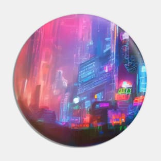 Japan Neon City Lights Pin