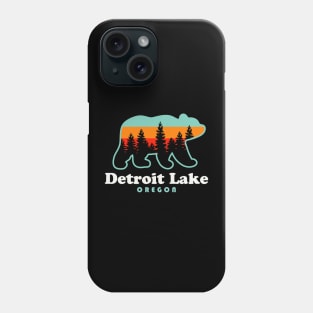 Detroit Lake Oregon Bear Retro Sunset Phone Case