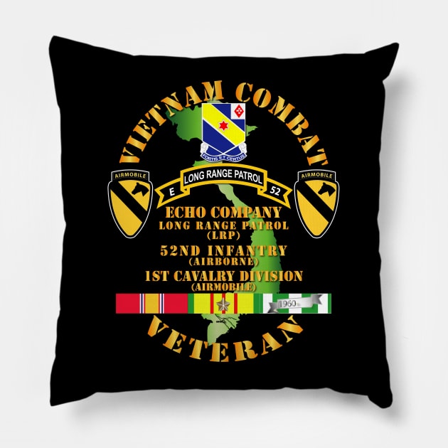 Vietnam Combat Veteran w  E Co - 52nd Inf ABN - 1st Cav Div Pillow by twix123844