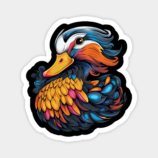 Mandarin Duck Smiling Magnet by JH Mart